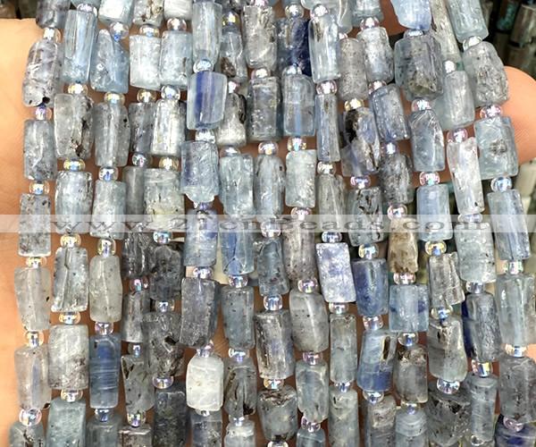 CTB1281 15 inches 6*10mm - 8*10mm faceted tube kyanite beads