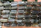 CTB1293 15 inches 6*10mm - 8*12mm faceted tube labradorite beads