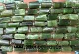 CTB1321 15 inches 6*10mm - 8*12mm faceted tube Canadian jade beads