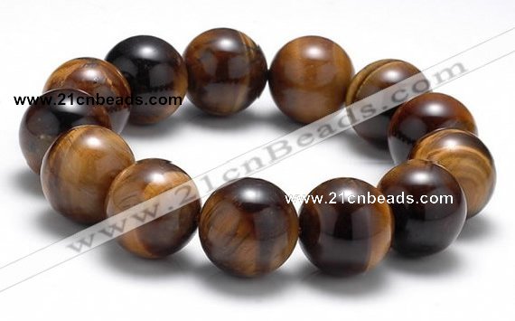 CTB14 8 inches 16mm round yellow tiger eye stretch bracelet