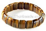 CTB16 10*14mm rectangle yellow tiger eye stretch bracelet