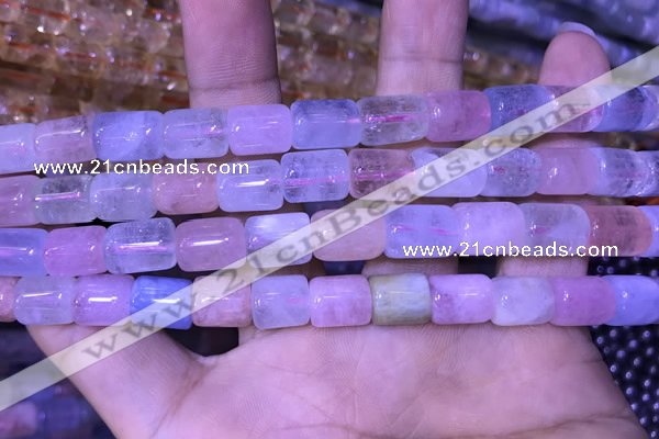 CTB253 15.5 inches 8*10mm - 8*12mm tube natural morganite beads