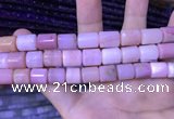 CTB256 15.5 inches 10*10mm - 10*13mm tube natural pink opal beads