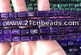 CTB257 15.5 inches 8*10mm tube natural amethyst gemstone beads