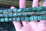 CTB259 15.5 inches 10*10mm - 10*12mm tube natural malachite beads