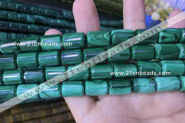 CTB260 15.5 inches 10*15mm tube natural malachite gemstone beads