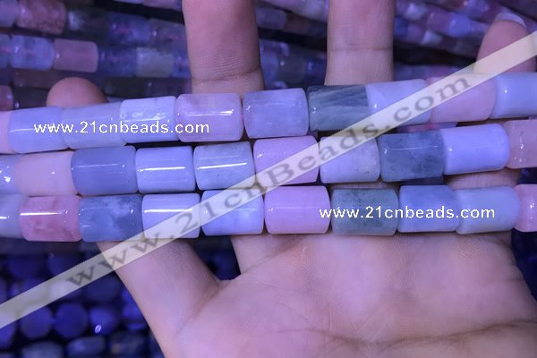 CTB261 15.5 inches 10*12mm - 10*14mm triangle natural morganite beads