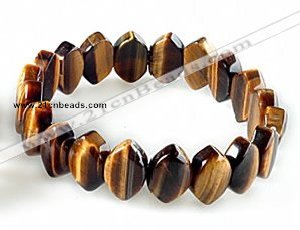 CTB28 7.5 inches 5*10*15mm oval tiger eye stretch bracelet