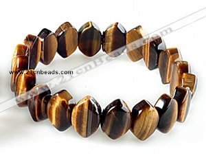 CTB28 7.5 inches 5*10*15mm oval tiger eye stretch bracelet