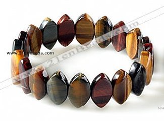 CTB29 7.5 inches 5*11*18mm oval tiger eye stretch bracelet