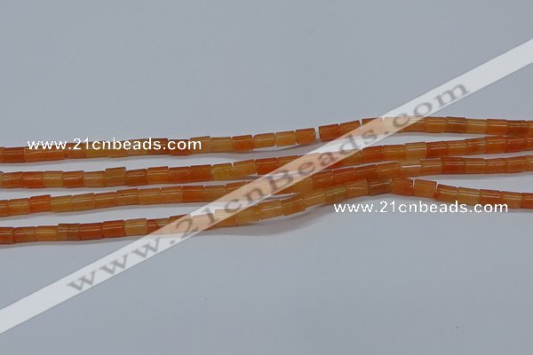 CTB303 15.5 inches 4*6mm tube red aventurine beads wholesale