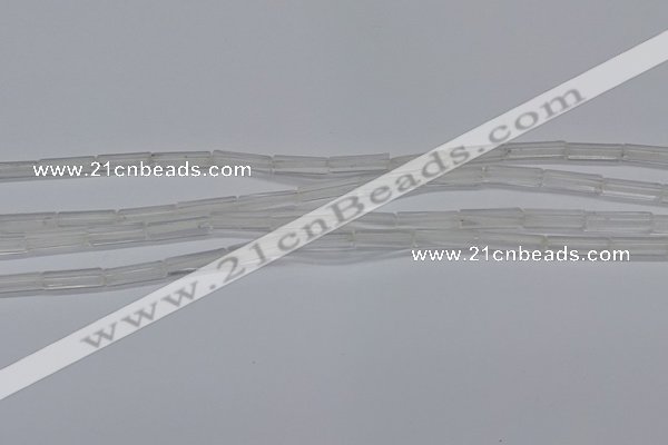 CTB310 15.5 inches 4*13mm tube white crystal beads wholesale