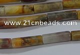 CTB316 15.5 inches 4*13mm tube crazy lace agate beads wholesale