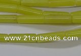 CTB323 15.5 inches 4*13mm tube lemon jade beads wholesale