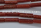 CTB328 15.5 inches 4*13mm tube goldstone beads wholesale