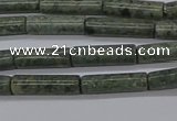 CTB337 15.5 inches 4*13mm tube green lace stone beads wholesale