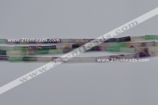 CTB348 15.5 inches 4*13mm tube fluorite beads wholesale