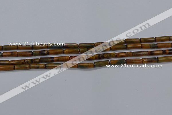 CTB352 15.5 inches 4*13mm tube tiger eye beads wholesale