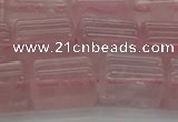 CTB501 15.5 inches 10*13mm triangle rose quartz beads wholesale