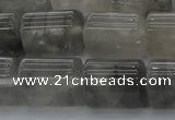 CTB503 15.5 inches 10*13mm triangle cloudy quartz beads wholesale