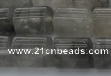 CTB503 15.5 inches 10*13mm triangle cloudy quartz beads wholesale