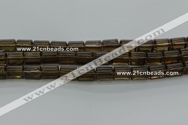 CTB505 15.5 inches 10*13mm triangle smoky quartz beads wholesale