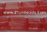 CTB508 15.5 inches 10*13mm triangle cherry quartz beads wholesale