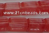 CTB508 15.5 inches 10*13mm triangle cherry quartz beads wholesale