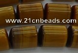 CTB540 15.5 inches 10*13mm triangle golden tiger eye beads wholesale