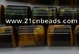 CTB541 15.5 inches 10*13mm triangle yellow tiger eye beads wholesale