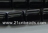 CTB545 15.5 inches 10*13mm triangle black agate beads wholesale