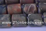 CTB568 15.5 inches 10*13mm triangle matte rhyolite beads