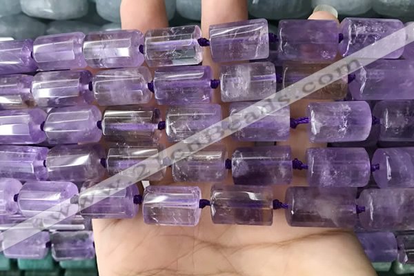 CTB617 15.5 inches 11*16mm - 12*18mm faceted tube ametrine beads