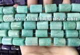 CTB623 15.5 inches 11*16mm - 12*18mm faceted tube amazonite beads