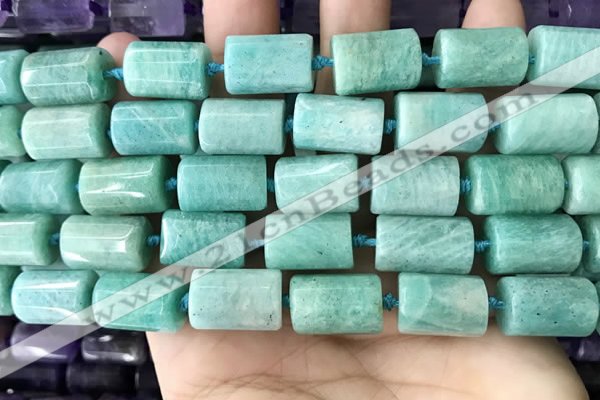 CTB623 15.5 inches 11*16mm - 12*18mm faceted tube amazonite beads
