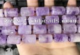 CTB652 15.5 inches 12*16mm faceted tube lavender amethyst beads