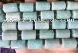 CTB655 15.5 inches 12*16mm faceted tube amazonite beads