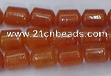 CTB704 15.5 inches 6*8mm tube red aventurine beads wholesale