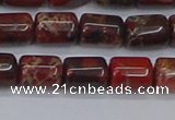 CTB710 15.5 inches 6*8mm tube poppy jasper beads wholesale