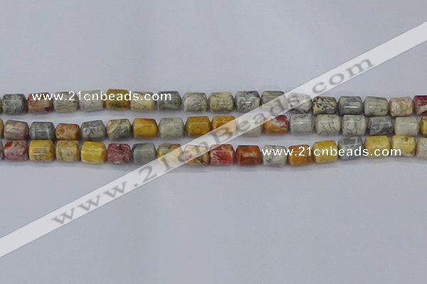 CTB711 15.5 inches 6*8mm tube sky eye stone beads wholesale