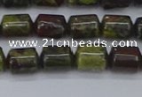 CTB713 15.5 inches 6*8mm tube dragon blood jasper beads wholesale