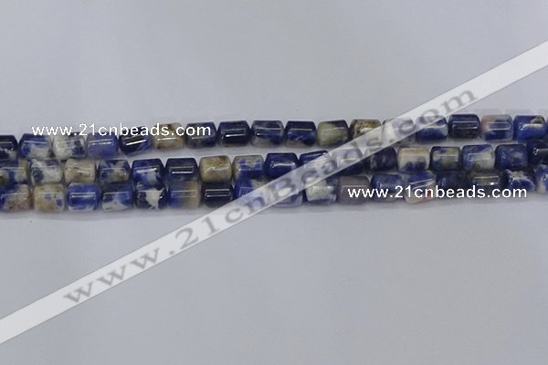 CTB715 15.5 inches 6*8mm tube white lace sodalite beads wholesale