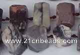 CTB760 6*10mm - 8*12mm faceted tube purple striped jasper beads