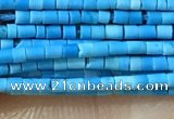 CTB803 15.5 inches 1mm tube turquoise beads wholesale