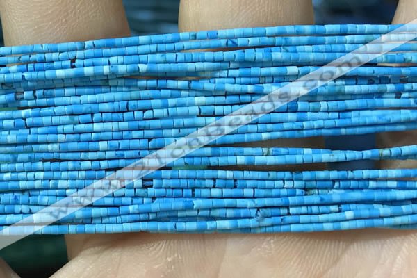 CTB803 15.5 inches 1mm tube turquoise beads wholesale