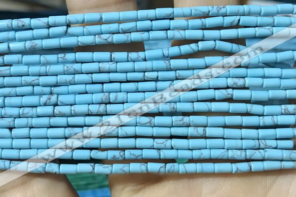 CTB805 15.5 inches 2*4mm tube turquoise beads wholesale