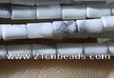 CTB811 15.5 inches 2*4mm tube white howlite beads wholesale