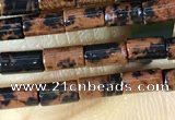 CTB817 15.5 inches 2*4mm tube mahogany obsidian beads wholesale