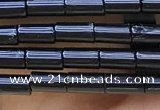 CTB819 15.5 inches 2*4mm tube black agate beads wholesale