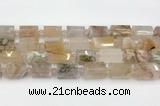 CTB884 13*25mm - 14*19mm faceted tube sakura agate beads